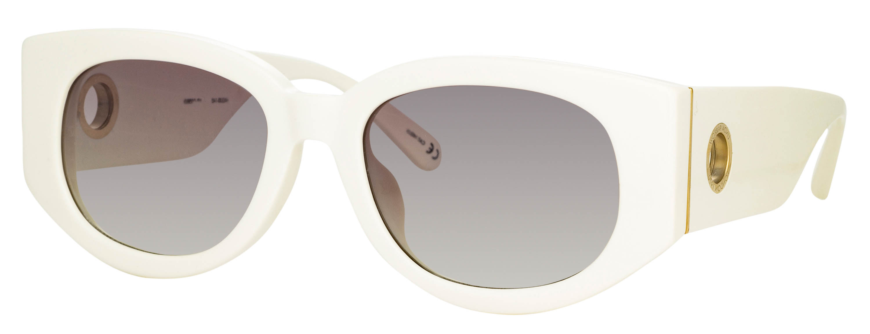 Color_LFL1059C3SUN - Debbie D-Frame Sunglasses in White and Grey Grad