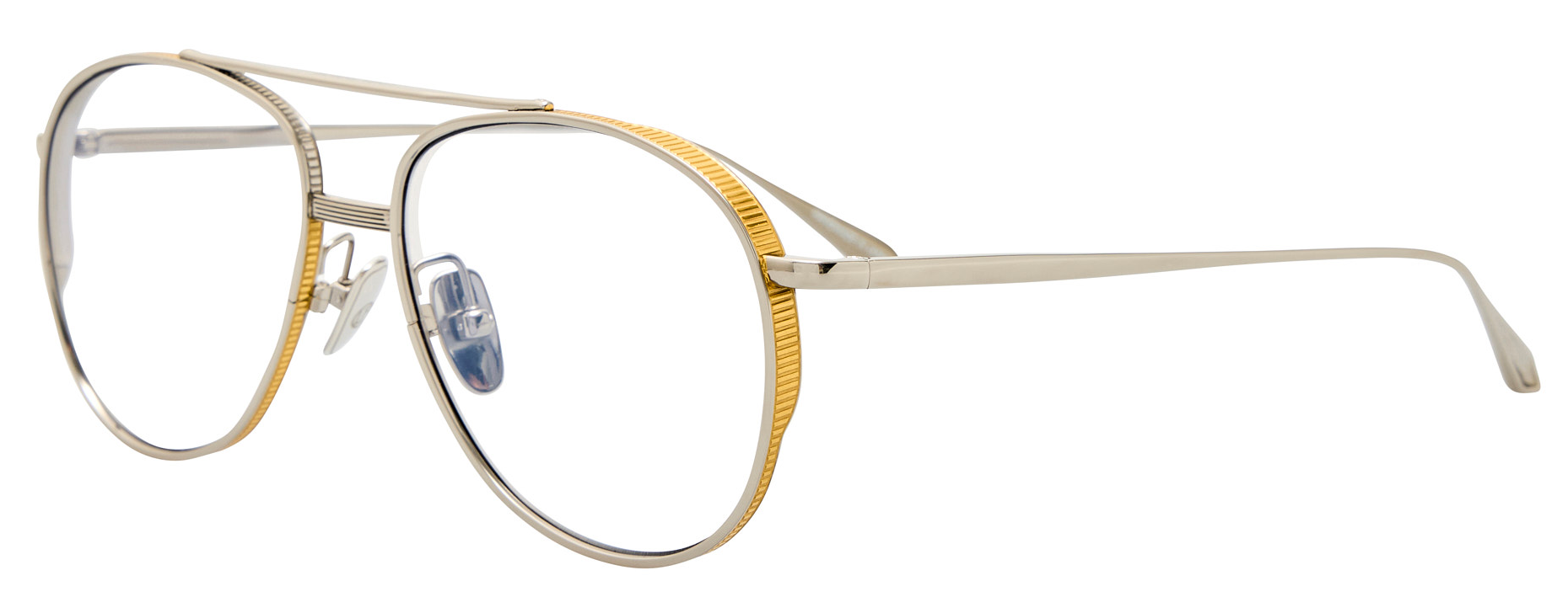 Color_LFL1547C6SUN - Meret Aviator Sunglasses in Yellow Gold and Grey Photocrome