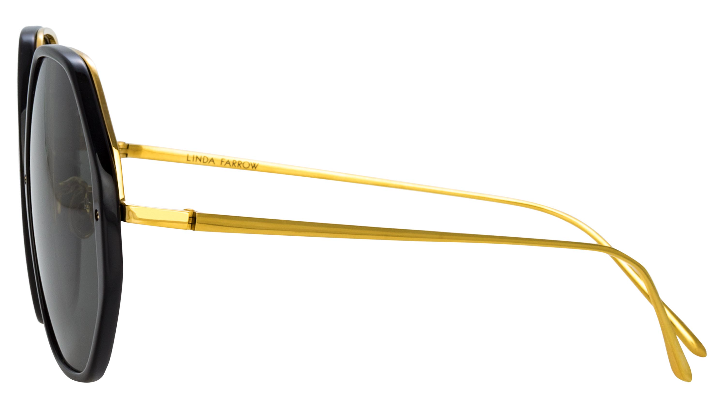 Color_LFLC901C29SUN - Alona Oversized Sunglasses in Black Yellow Gold and Grey