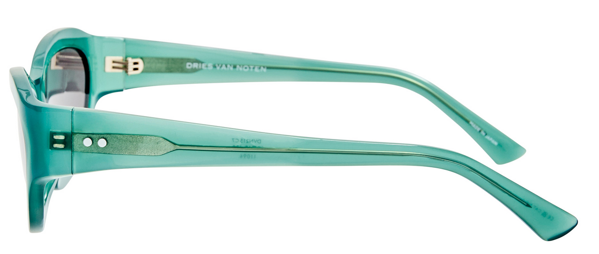 Color_DVN215C7SUN - Dries Van Noten 215 Wrap Sunglasses in Blue and Blue