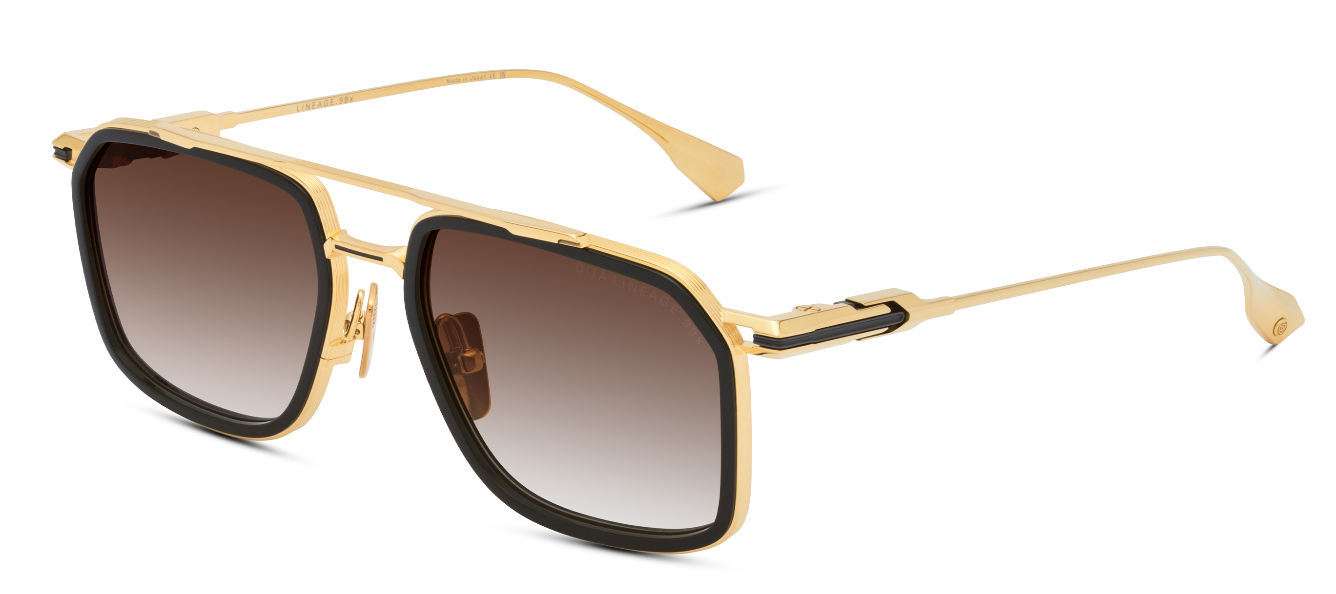 Color_DTS484-A-01 - Yellow Gold - Black - Black Iron / Brown To Clear Gradient