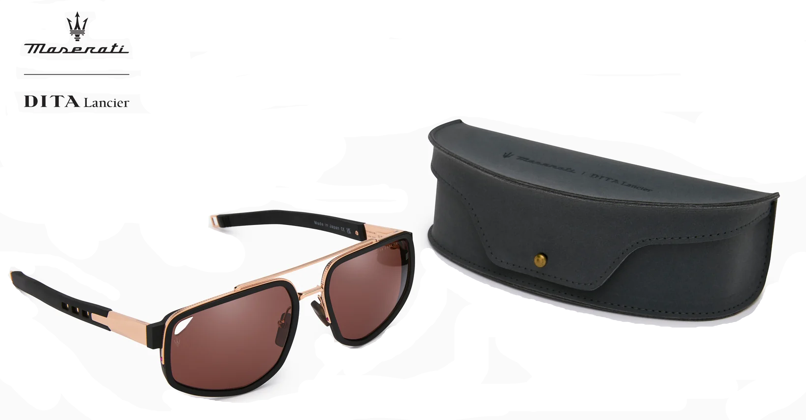 Color_DLS333-A-01 - Rose Gold - Matte Black / Land Lens - Brown Polarized