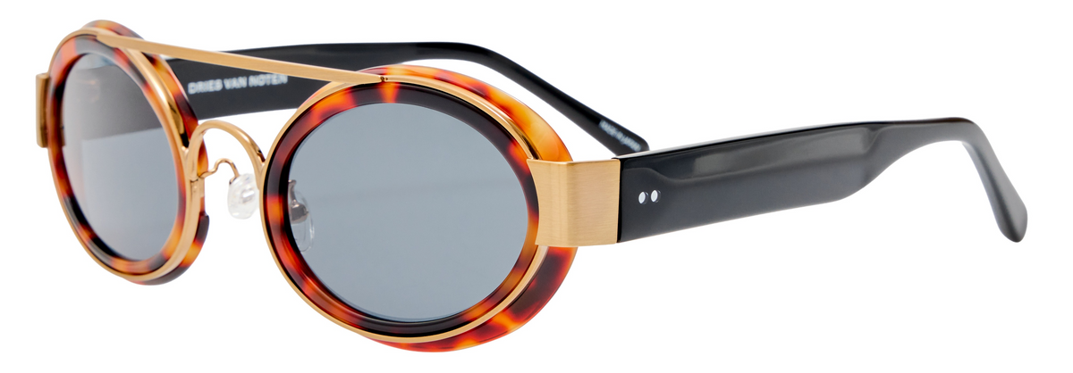 Color_DVN218C4SUN - Dries Van Noten 218 Cat Eye Sunglasses in Tortoise Shell and Grey