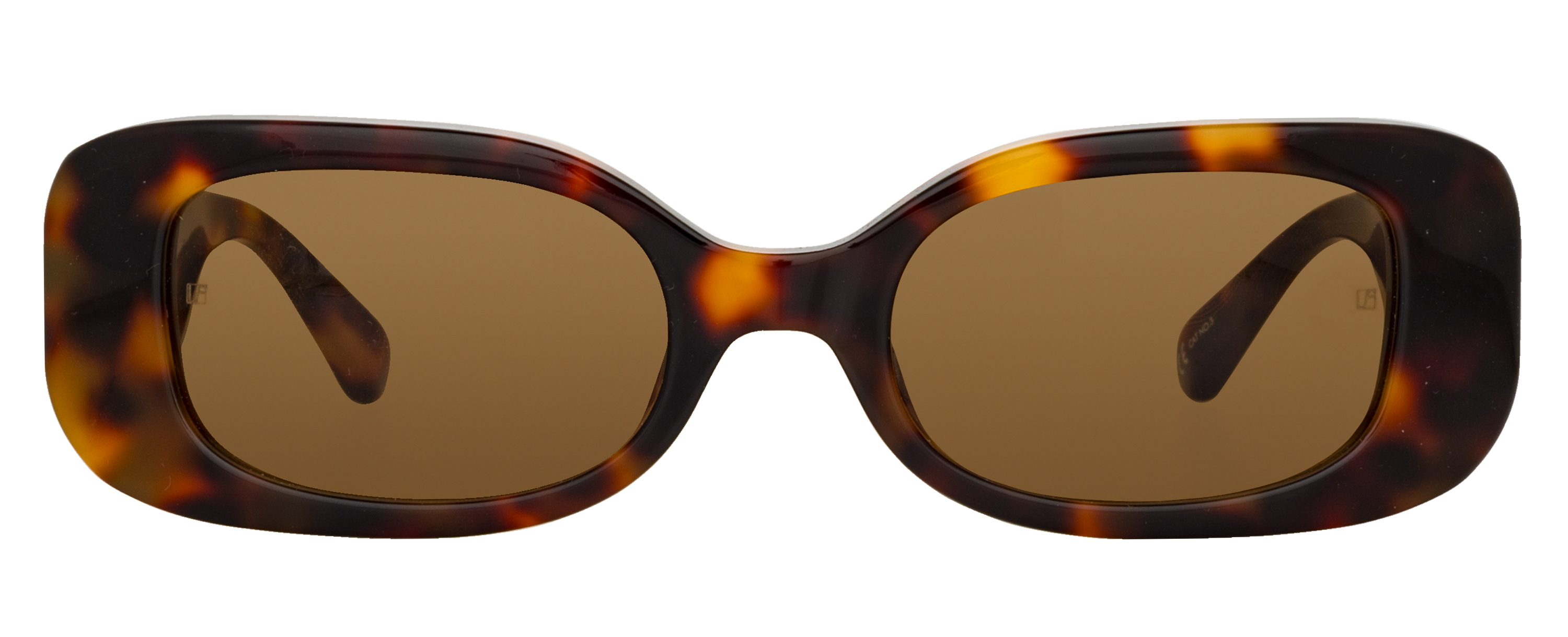 Color_LFL1117C2SUN - Lola Rectangular Sunglasses in Tortoiseshell and Solid Brown