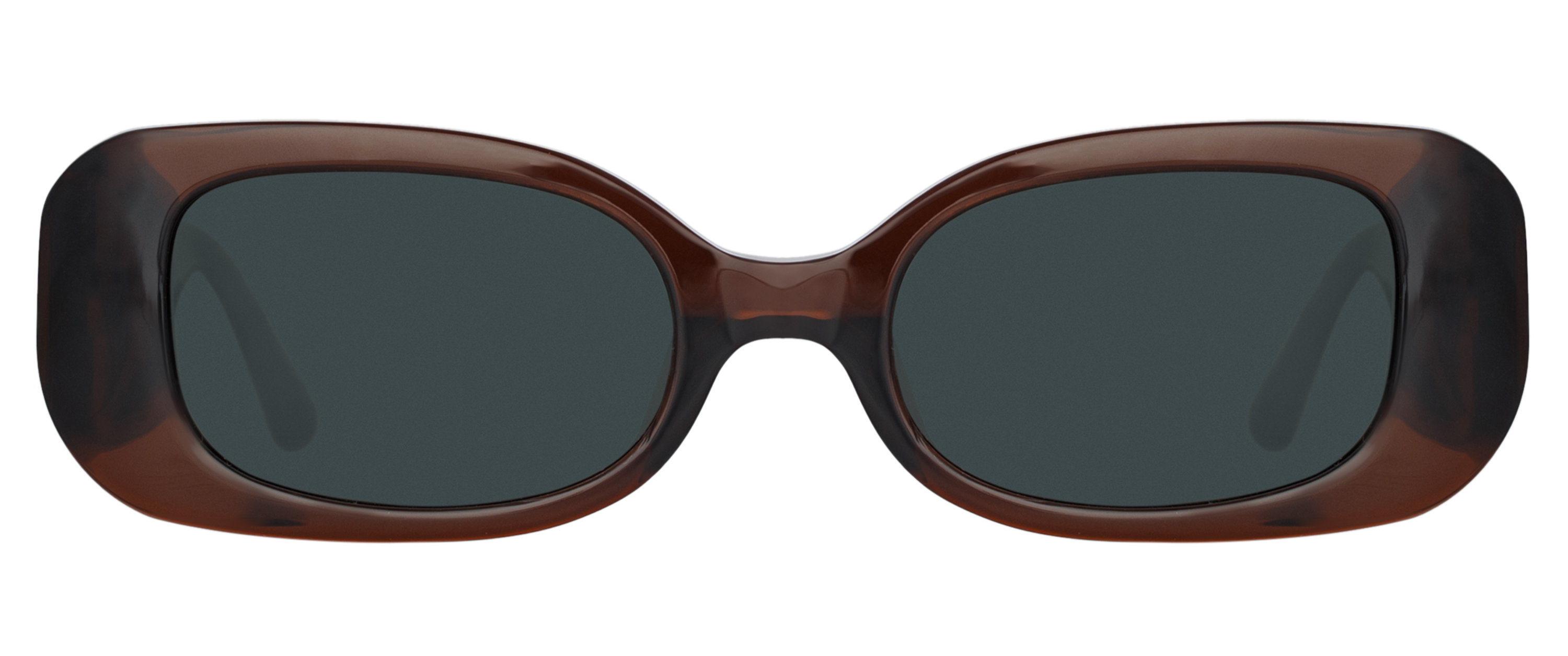 Color_LFL1117C8SUN - Lola Rectangular Sunglasses in Brown and Grey