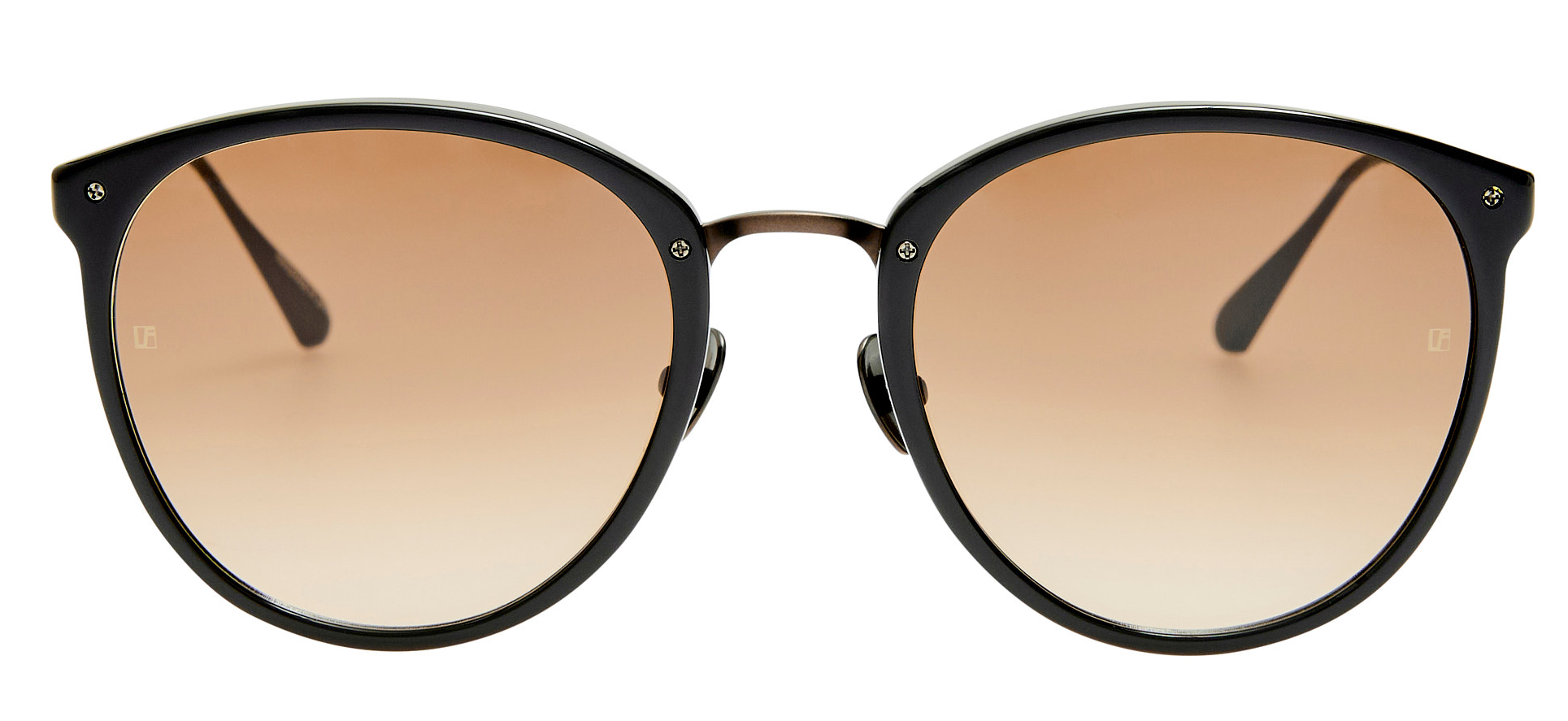Color_LFL251C105SUN - Calthorpe Oval Sunglasses in Black Matte Nickel and Mocha Grad