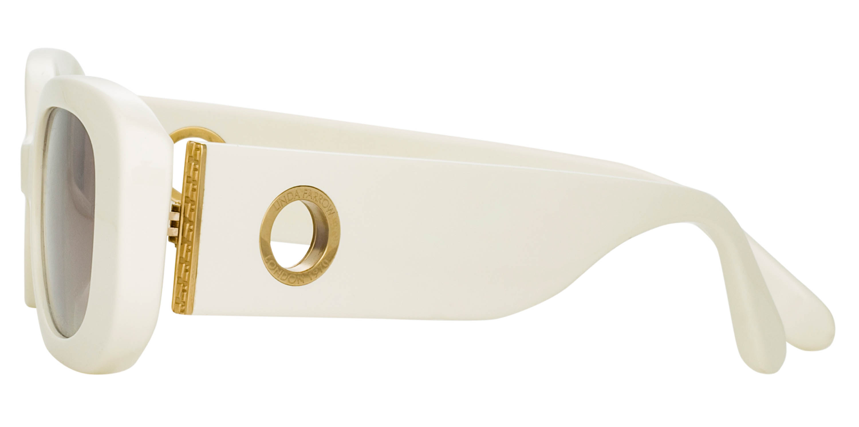 Color_LFL1117C3SUN - Lola Rectangular Sunglasses in White and Grey Gradient
