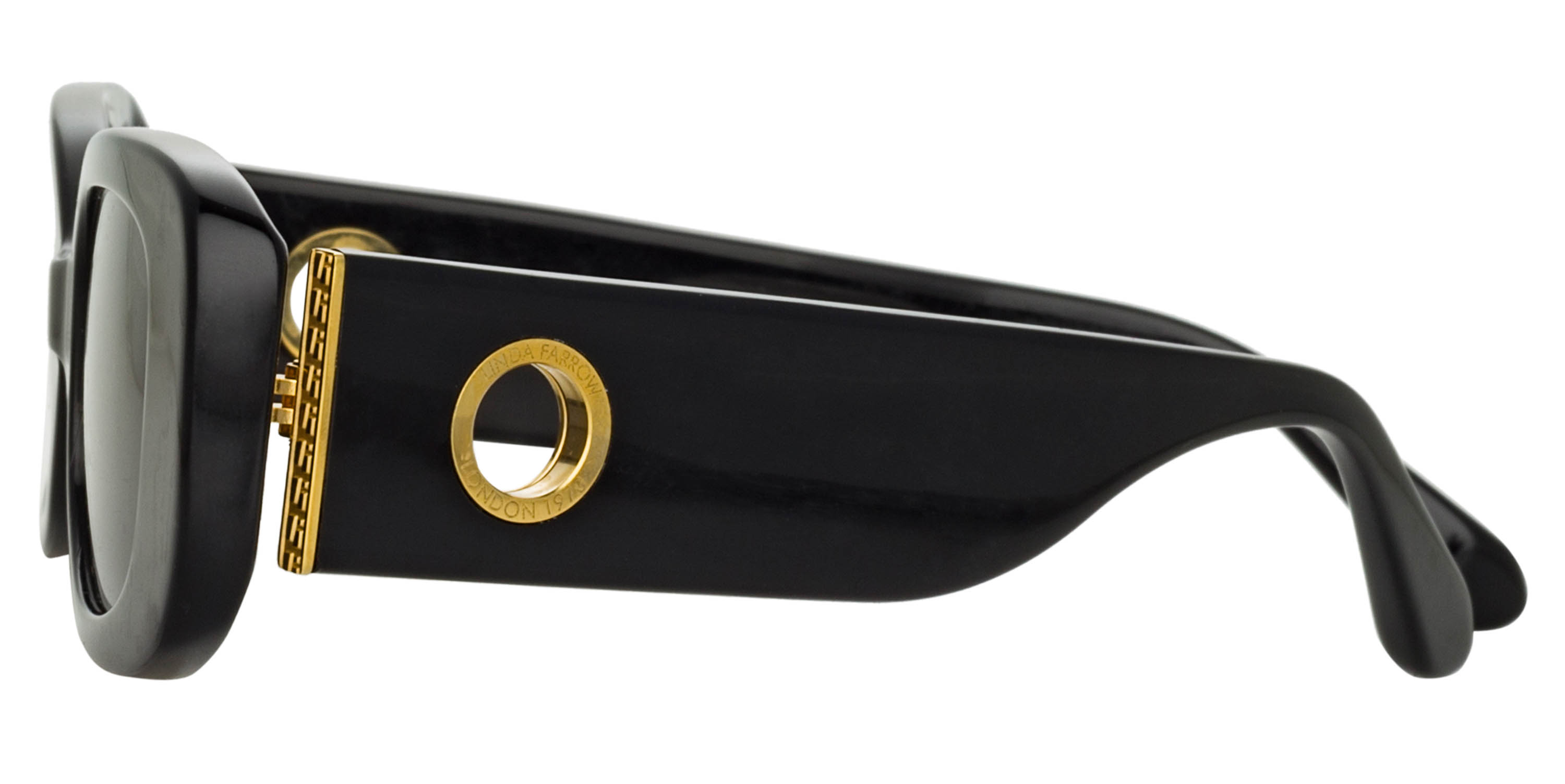 Color_LFL1117C1SUN - Lola Rectangular Sunglasses in Black and Solid Grey