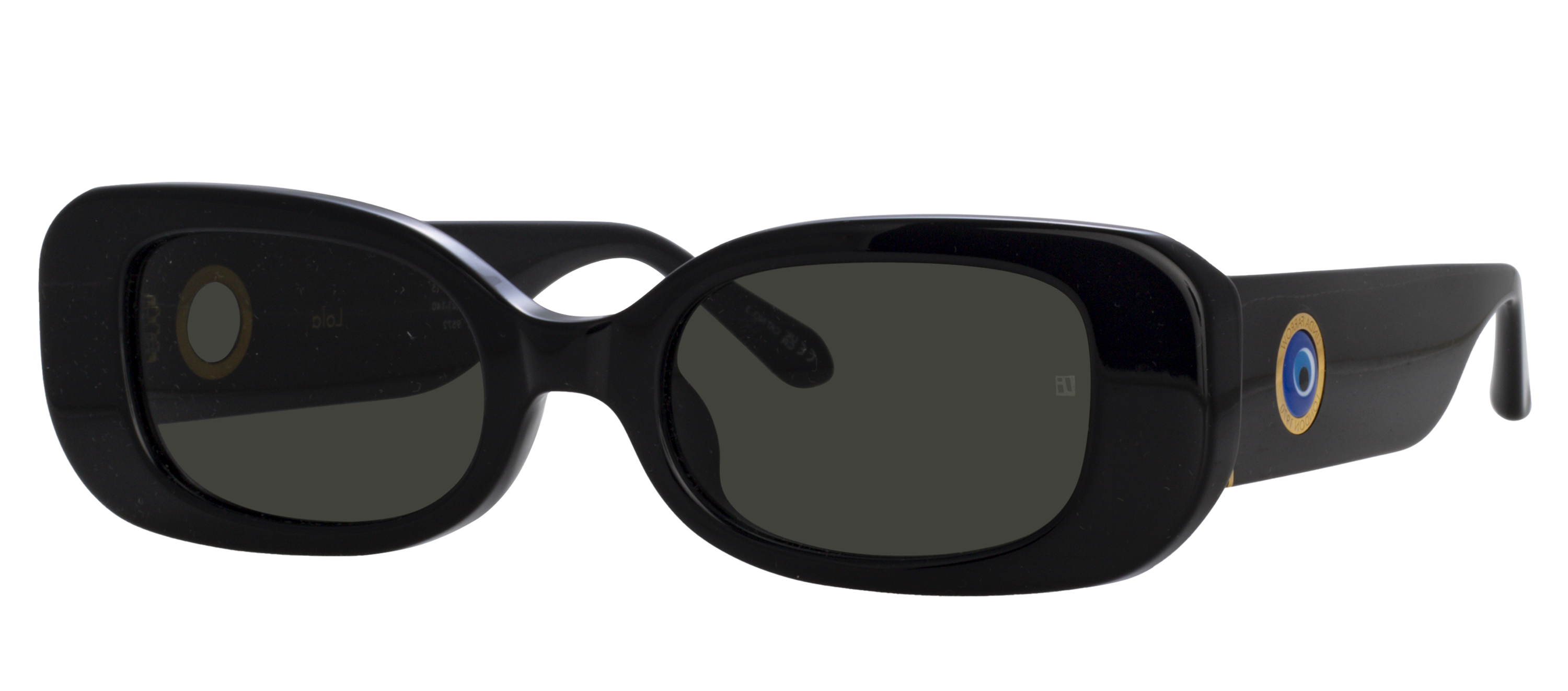 Color_LFL1117C15SUN - Lola Rectangular Sunglasses in Black and Grey
