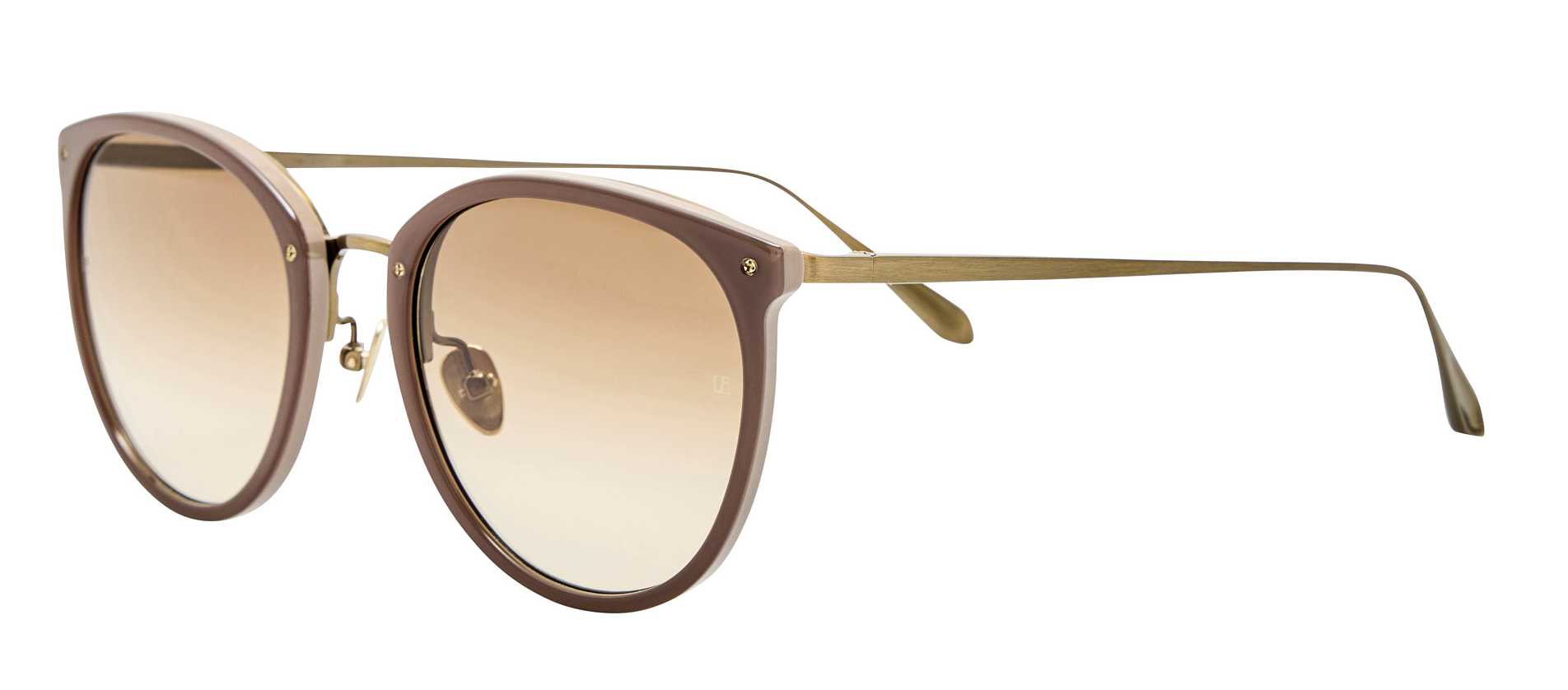 Color_LFL251C110SUN - Calthorpe Oval Sunglasses in Taupe and Mocha Grad