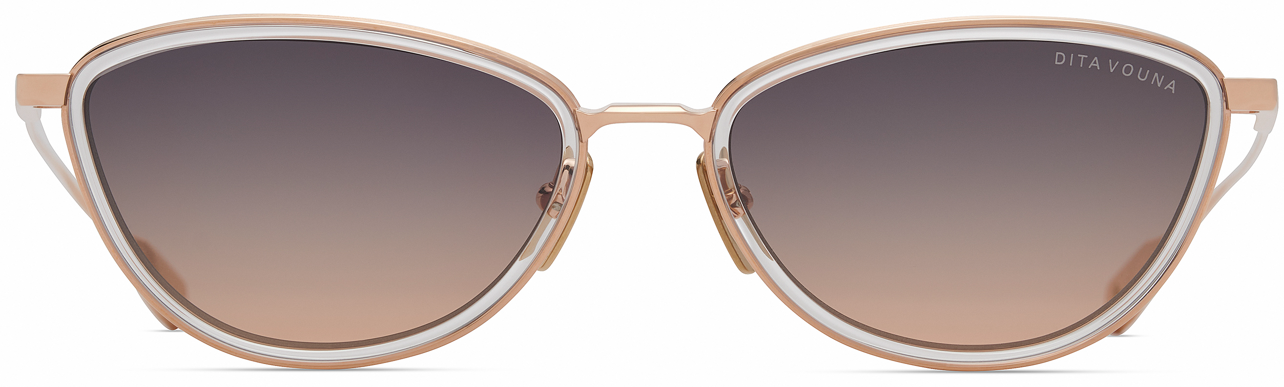 Color_DTS203-A-02 - Rose Gold - Clear / Dark Grey To Peach Gradient