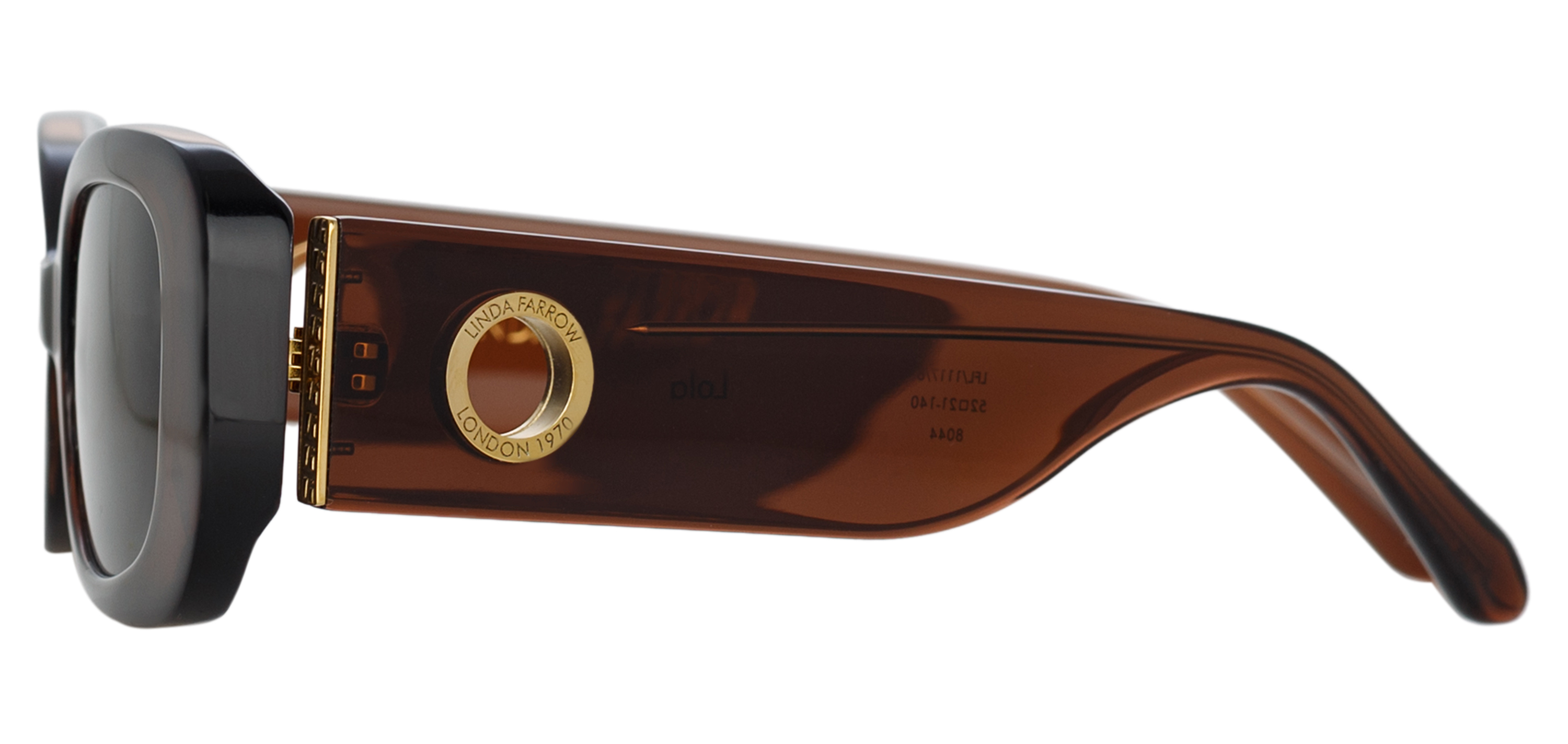 Color_LFL1117C8SUN - Lola Rectangular Sunglasses in Brown and Grey