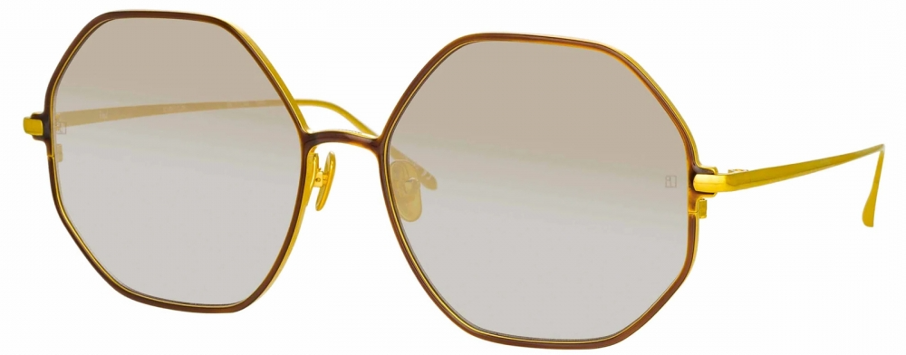 Color_LFL1148C2SUN - Leif Oversized Sunglasses in Yellow Gold and Brown