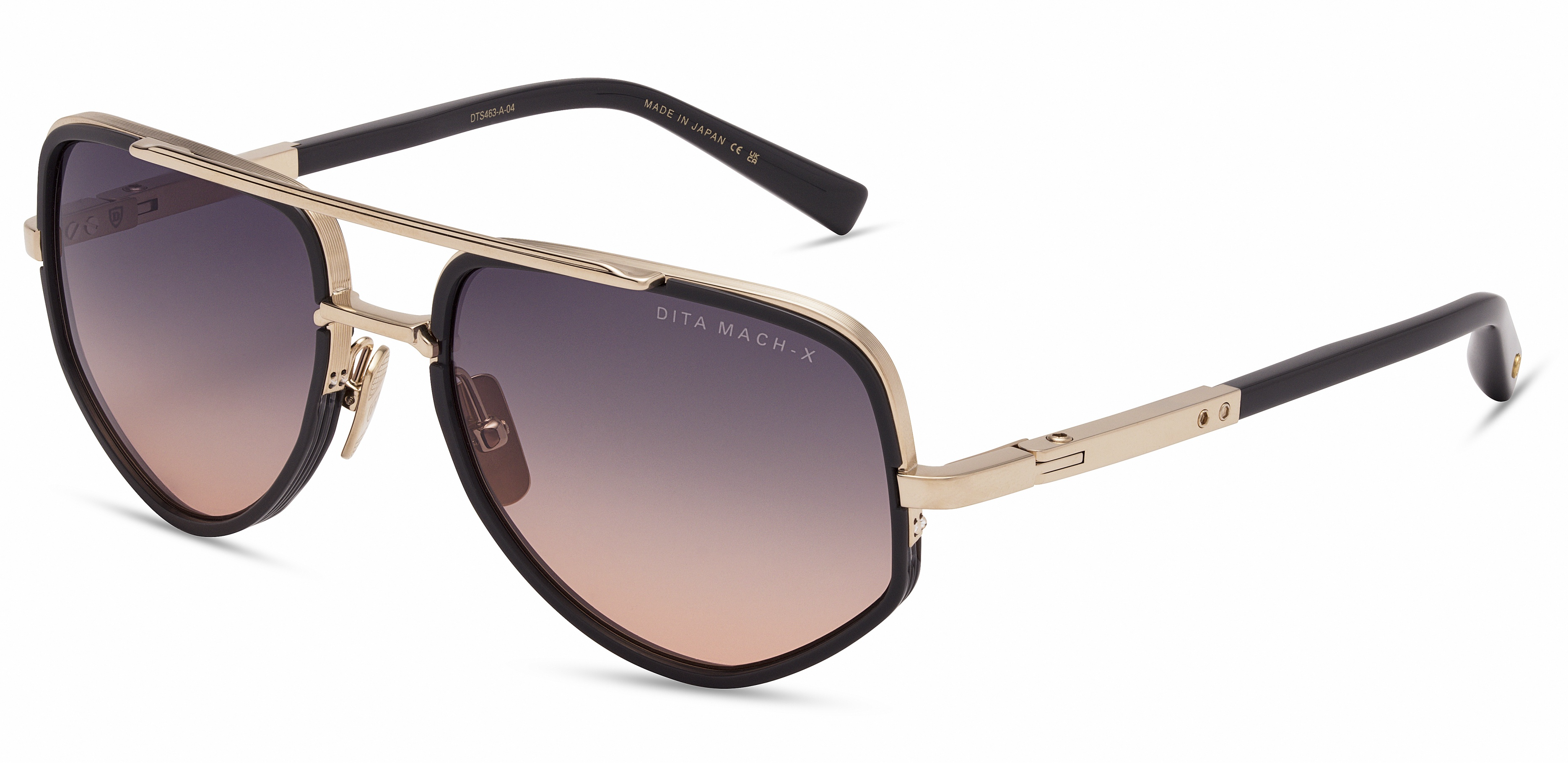 Color_DTS463-A-04 - Ebony - White Gold / Dark Grey to Peach Gradient 