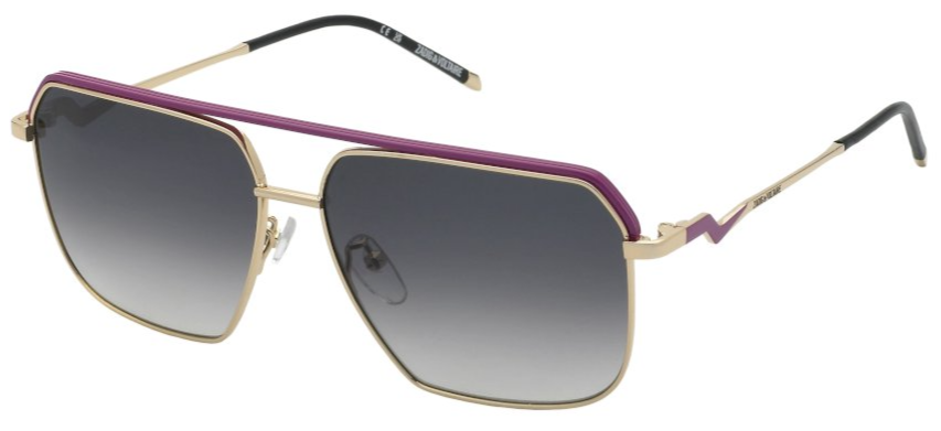 Color_0321 - ROSE GOLD WITH SHINY FUCHSIA PARTS / SMOKE GRADIENT