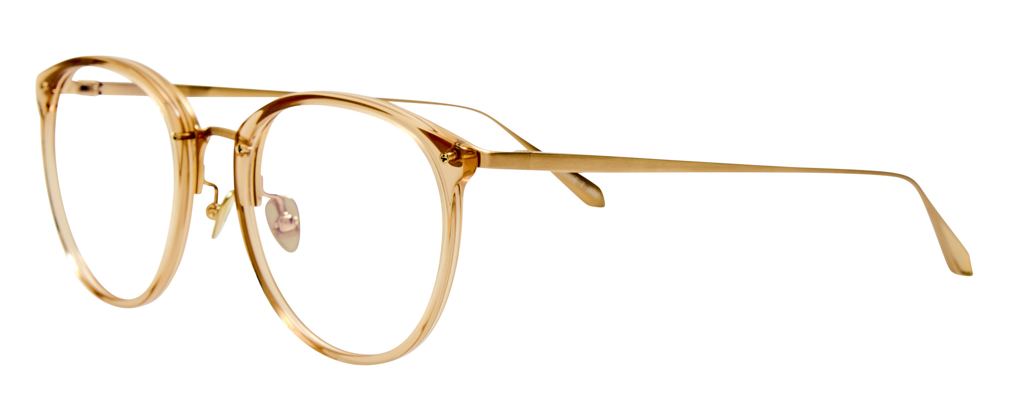 Color_LFL251C107OPT - Calthorpe Oval Optical Frame Brown - Honey and Clear