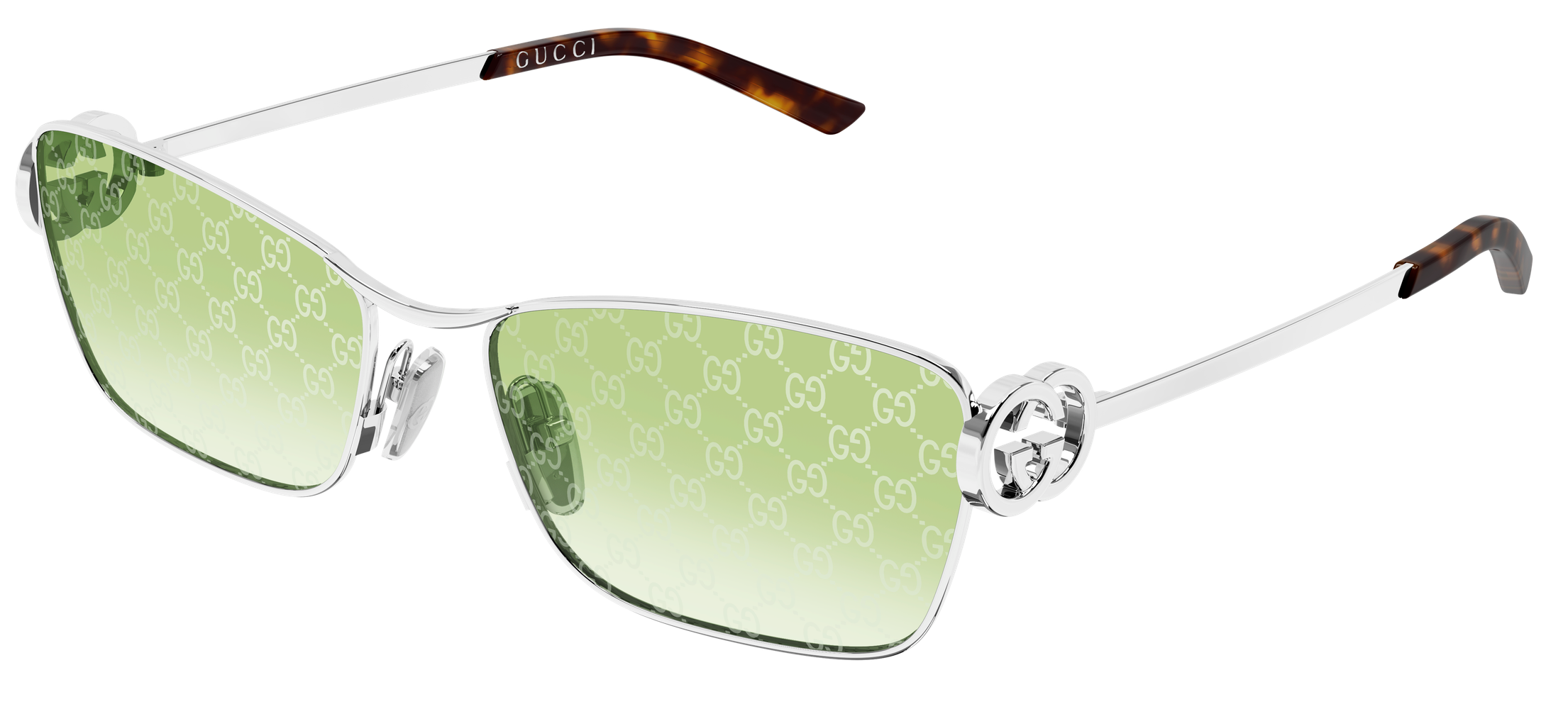 Color_GG2045S-004 - Silver - Silver - Green Mirrior Gradient