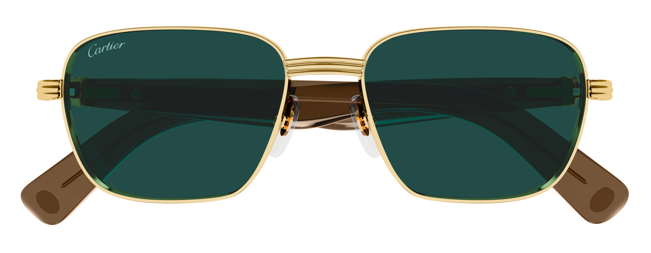 Color_CT0538S-007 - GOLD - BROWN - GREEN / SIZE: 55
