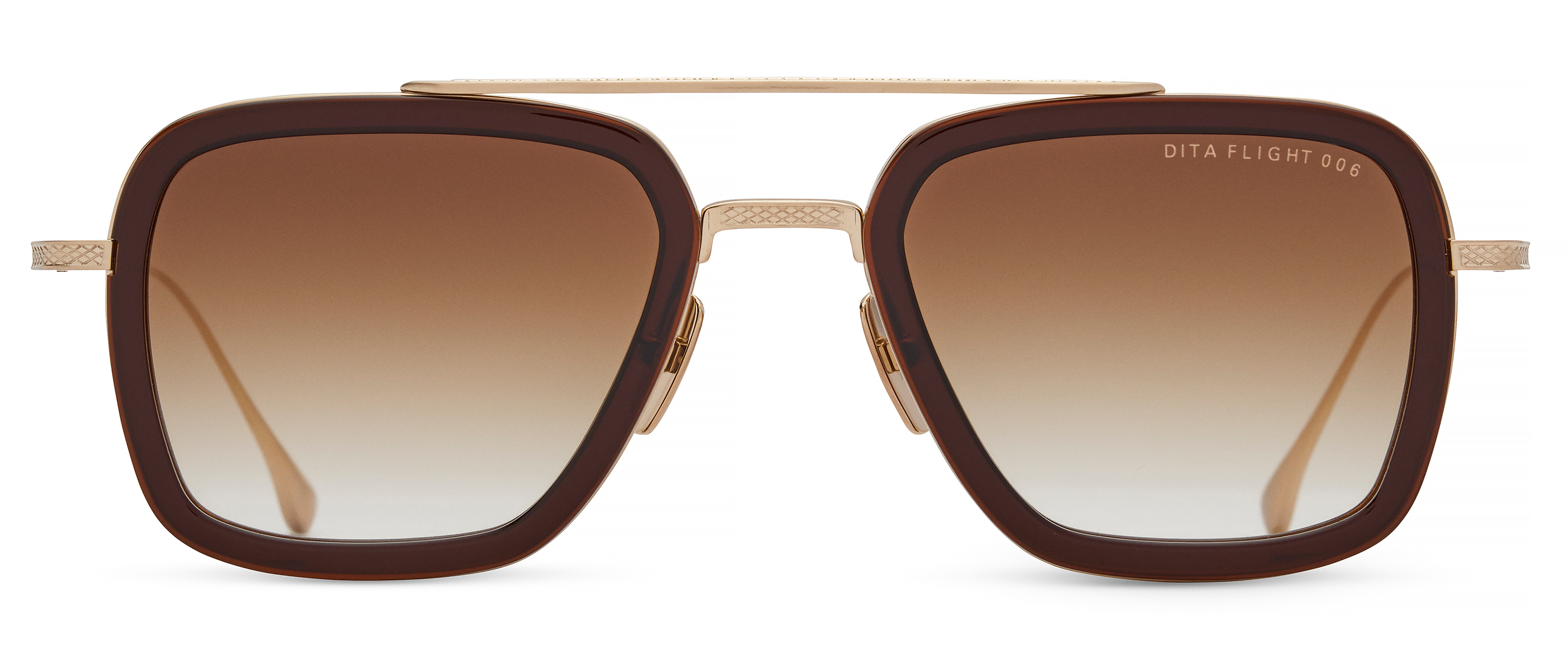 Color_7806-W-RTB-GLD-52 - Root Beer - Antique White Gold / Brown to Clear Gradient