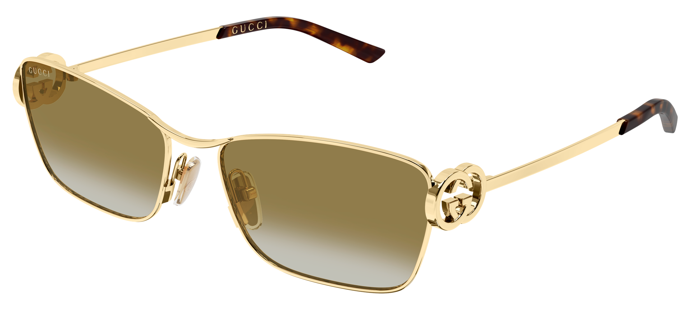 Color_GG2045S-003 - Gold - Gold - Brown Mirrio Gradient