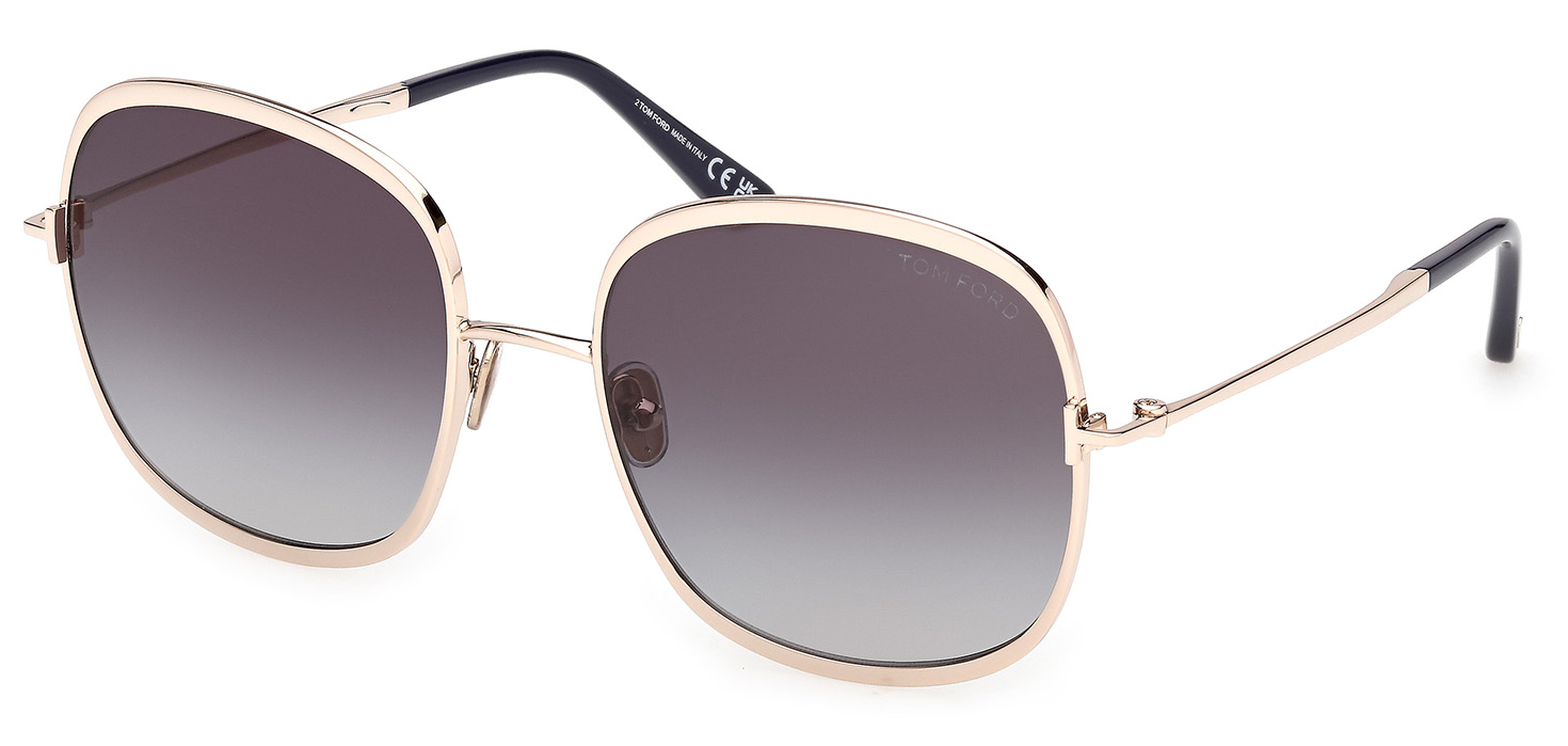 Color_28W - Shiny Rose Gold - Shiny Rose Gold / Blue Gradient