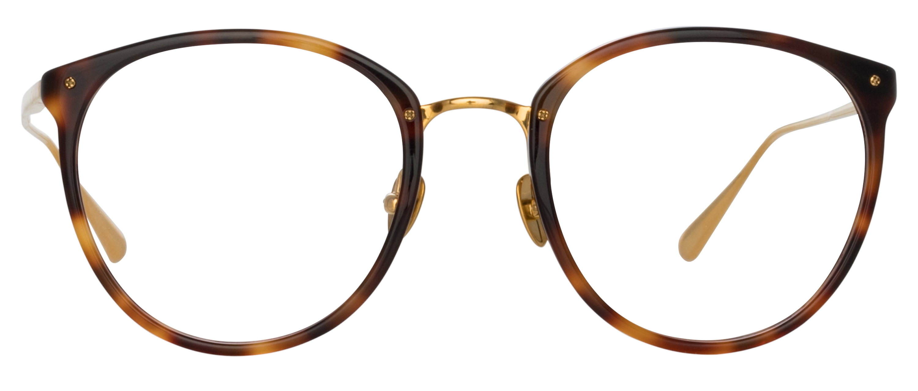 Color_LFLC251C92OPT - Calthorpe Oval Optical Frame in T-Shell - Yellow Gold and Clear
