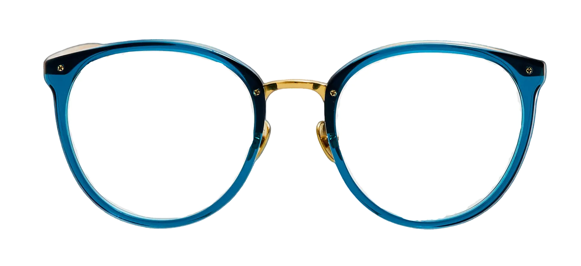 Color_LFL251C98OPT - Calthorpe Oval Optical Frame Blue and Clear