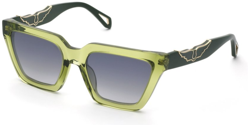 Color_M40X - SHINY TRANSP.GREEN / SMOKE GRADIENT/MIRROR SILVER