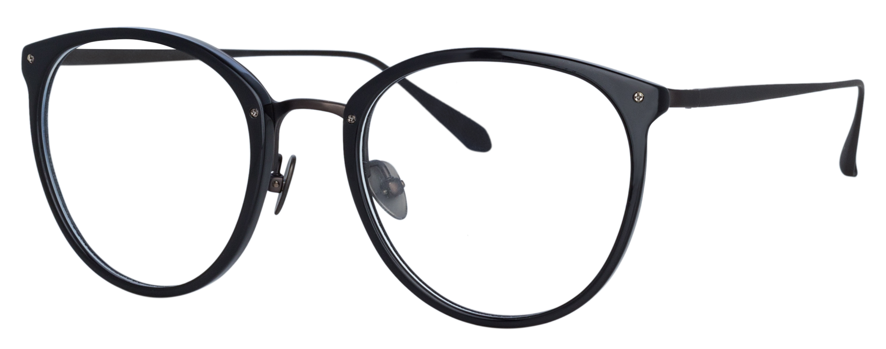 Color_LFL251C82OPT - Calthorpe Oval Optical Frame Black Matt Nickel and Clear
