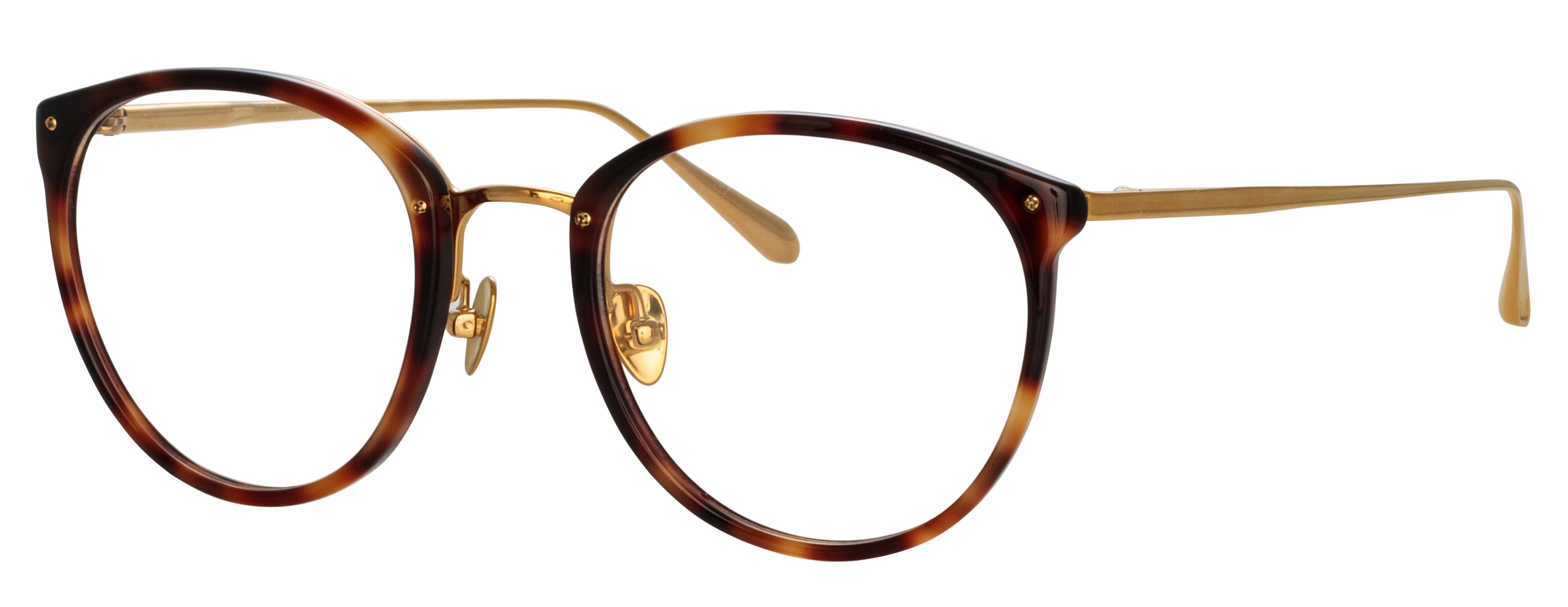 Color_LFLC251C92OPT - Calthorpe Oval Optical Frame in T-Shell - Yellow Gold and Clear