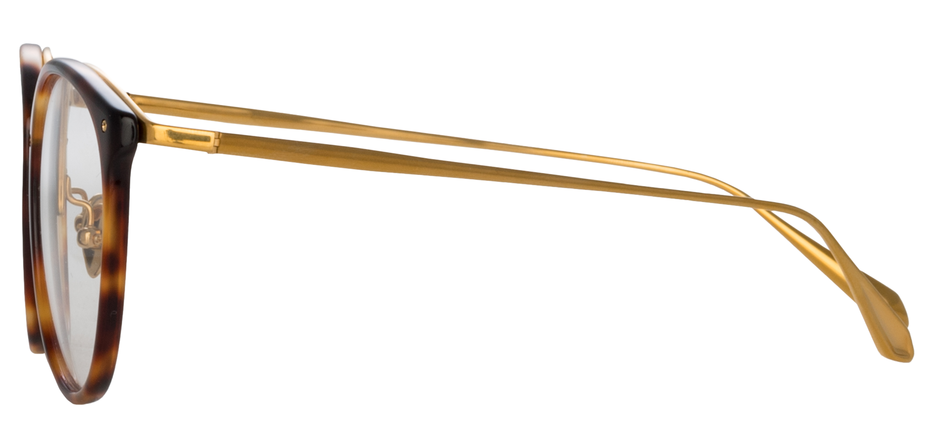 Color_LFLC251C92OPT - Calthorpe Oval Optical Frame in T-Shell - Yellow Gold and Clear