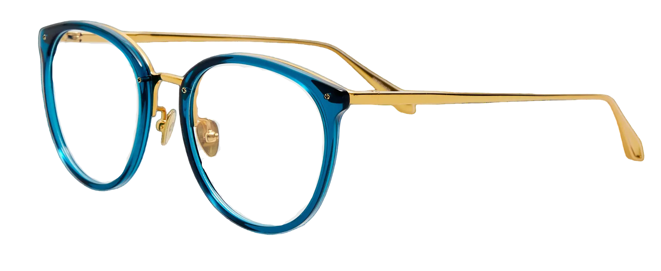 Color_LFL251C98OPT - Calthorpe Oval Optical Frame Blue and Clear