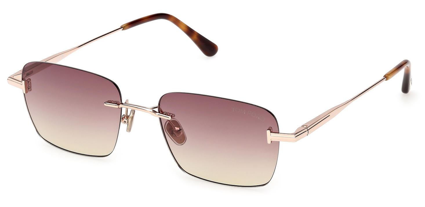Color_28Z - Shiny Rose Gold - Shiny Rose Gold / Bordeaux Gradient