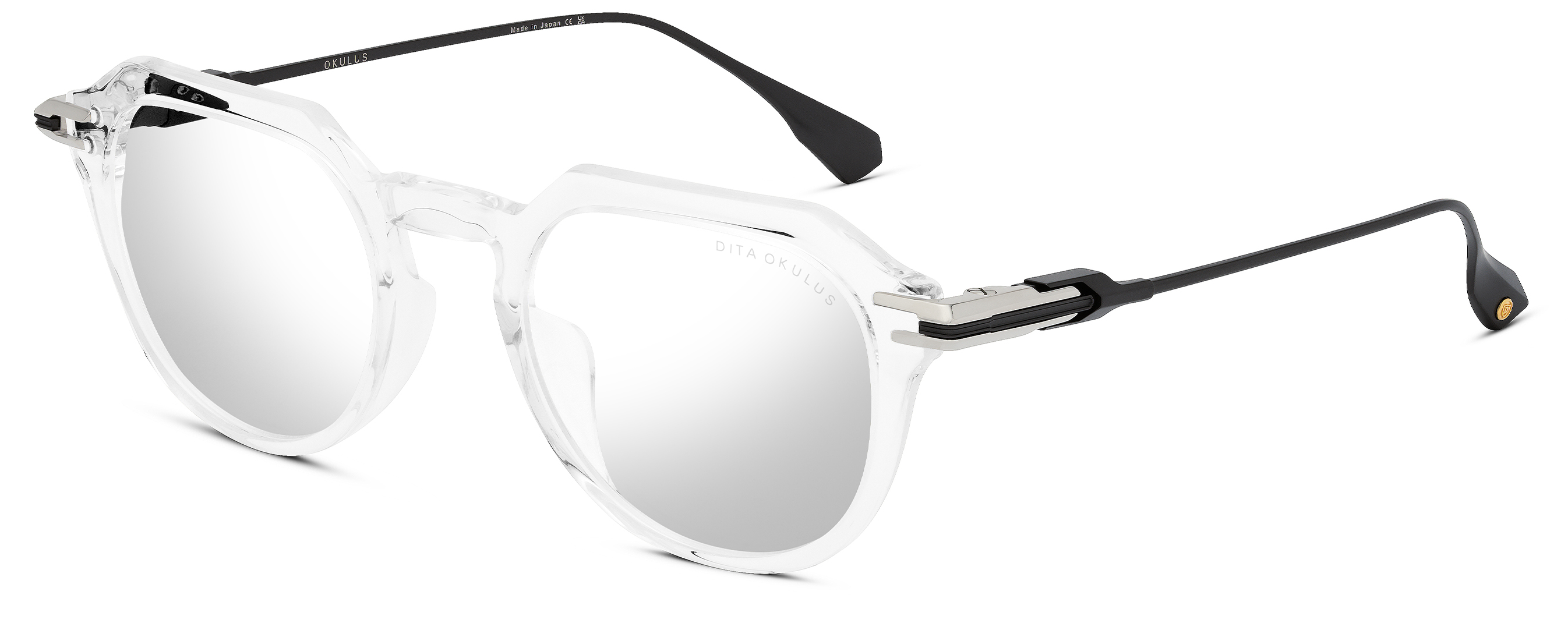 Color_DTX487-A-03 - Crystal Clear - Shiny Silver - Black Iron / Clear