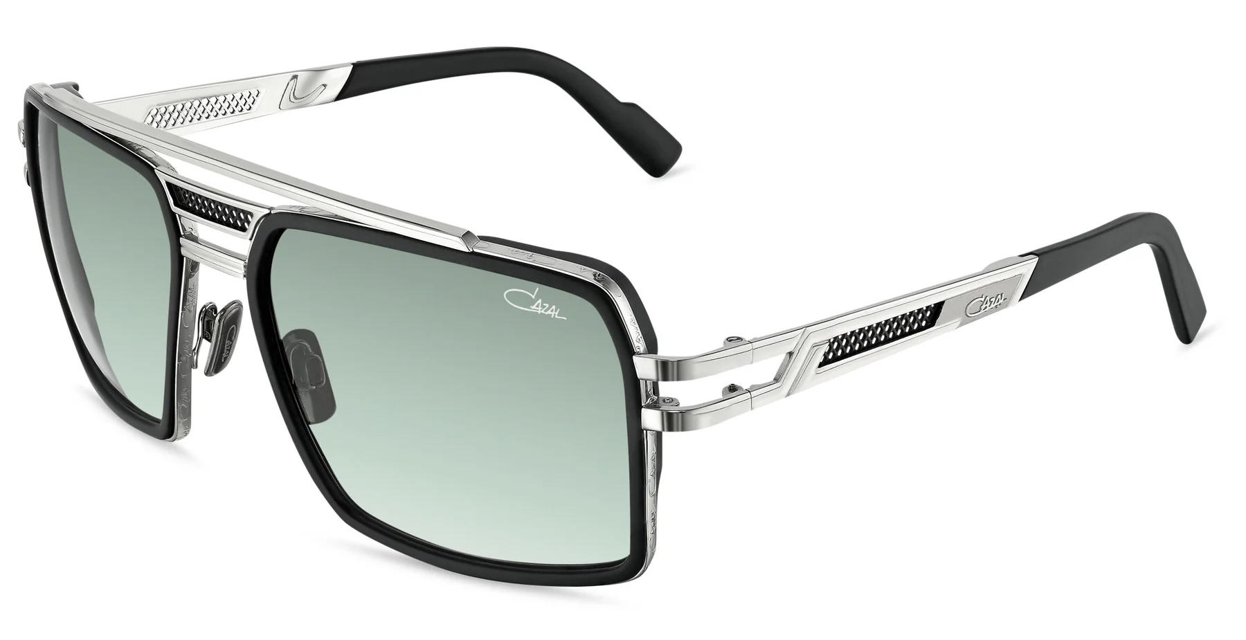 Color_002 - Black - Silver Mat / Green Gradient AR Coated