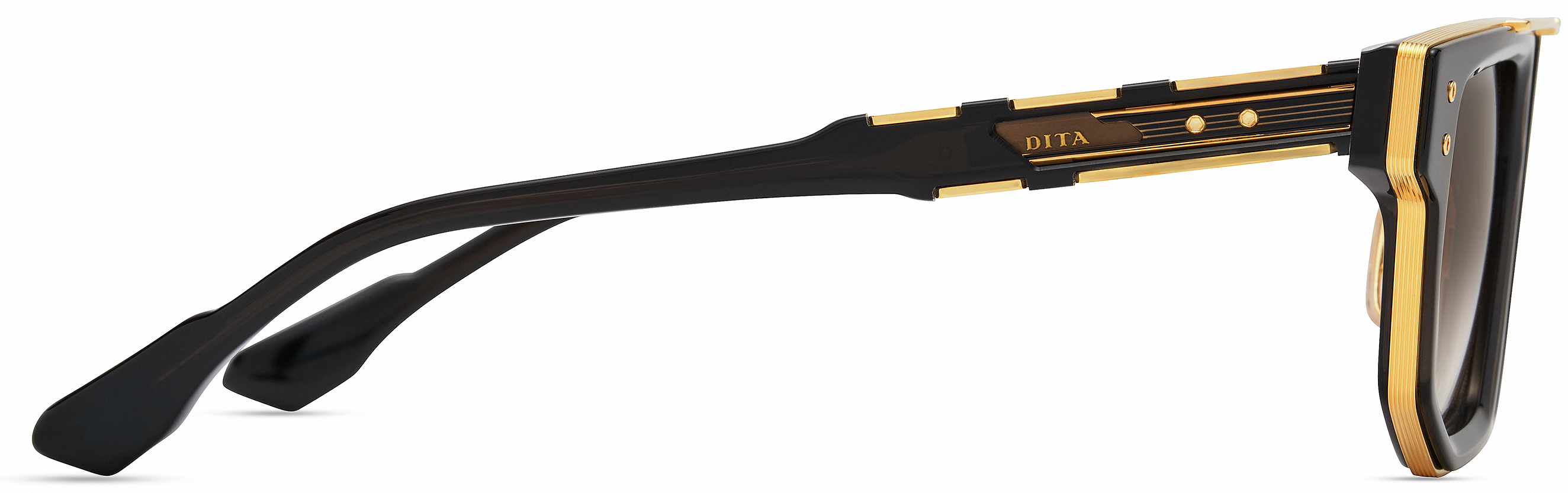 Color_DTS478-A-01 - Black Glass - Yellow Gold / Brown To Clear Gradient