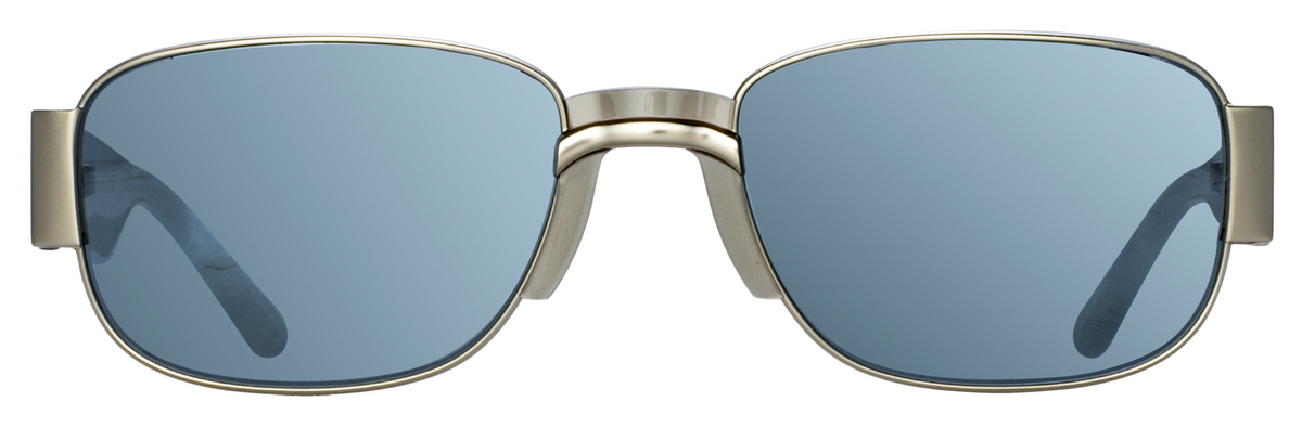 Color_DVN196C2SUN - Dries Van Noten 196 Rectangular Sunglasses in Matt Silver and Blue