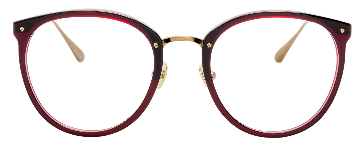 Color_LFL251C111OPT - Calthorpe Oval Optical Frame Translucent Burgundy and Clear