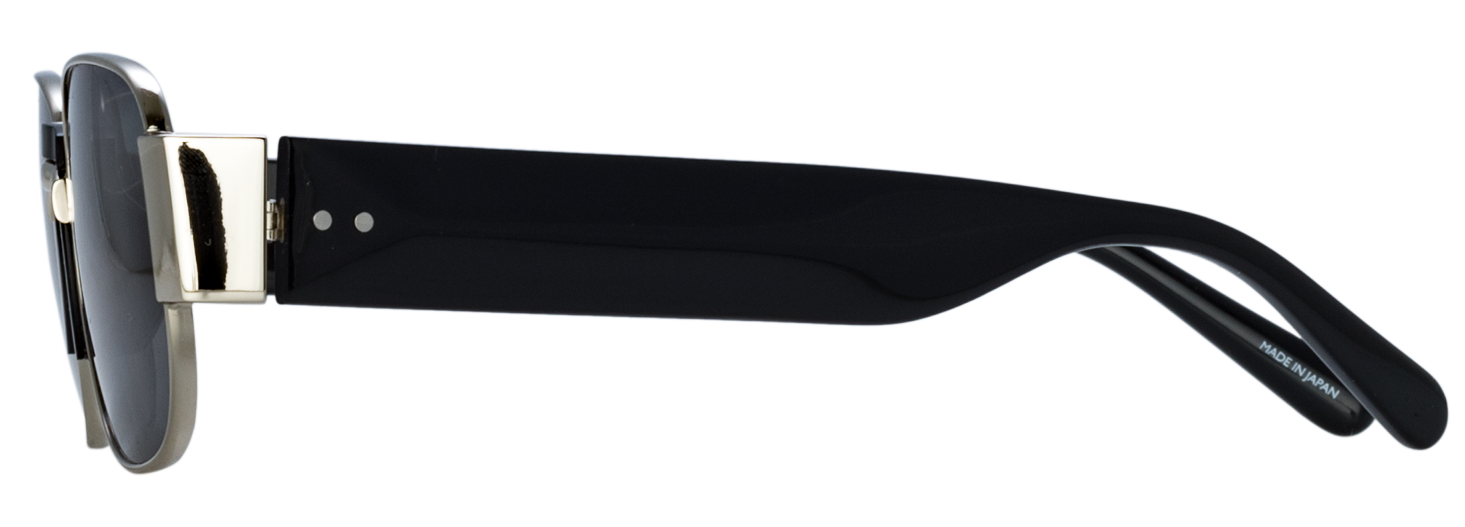 Color_DVN196C1SUN - Dries Van Noten 196 Rectangular Sunglasses in Nickel / Black and Grey