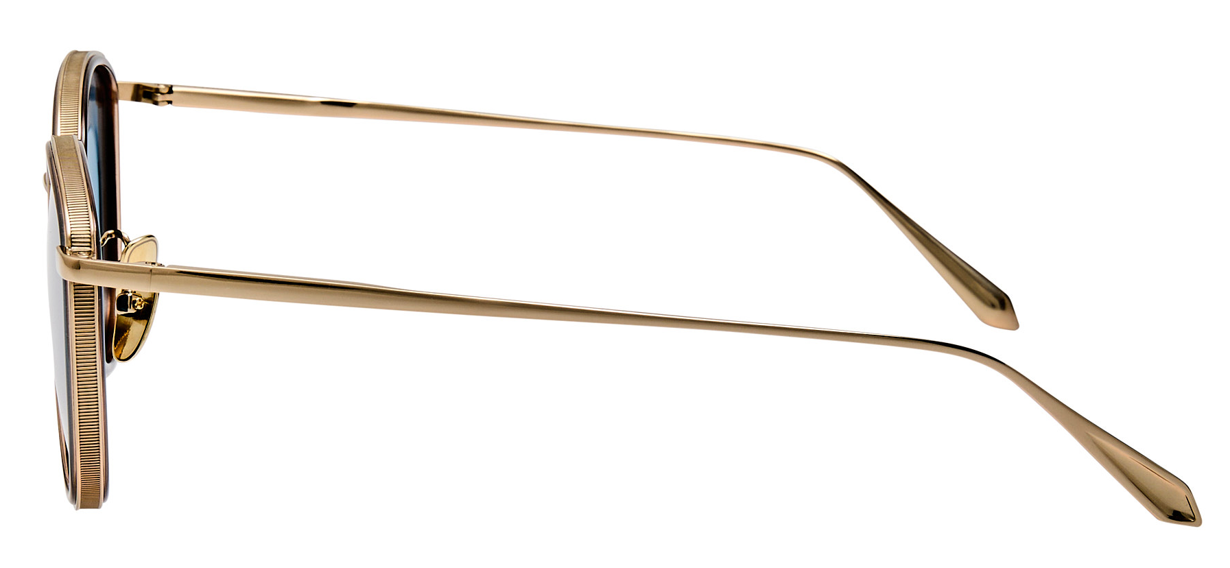 Color_LFL1580C5SUN - Dahlia Oval Sunglasses in Brown / Light Gold and Aqua