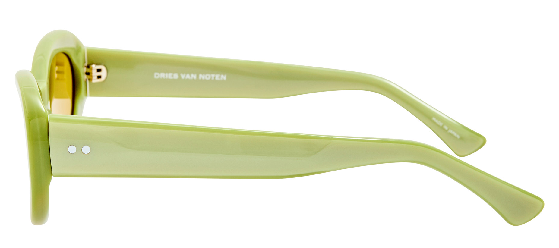 Color_DVN211C9SUN - Dries Van Noten 211 Oval Sunglasses in Green and Tobacco