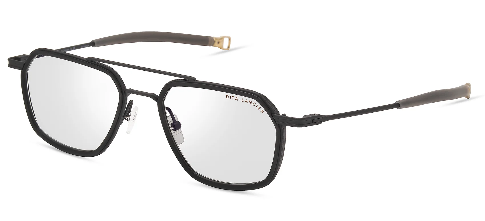 Color_DLX445-A-02 - Matte Black - Clear Blue Light Filter - Clear 