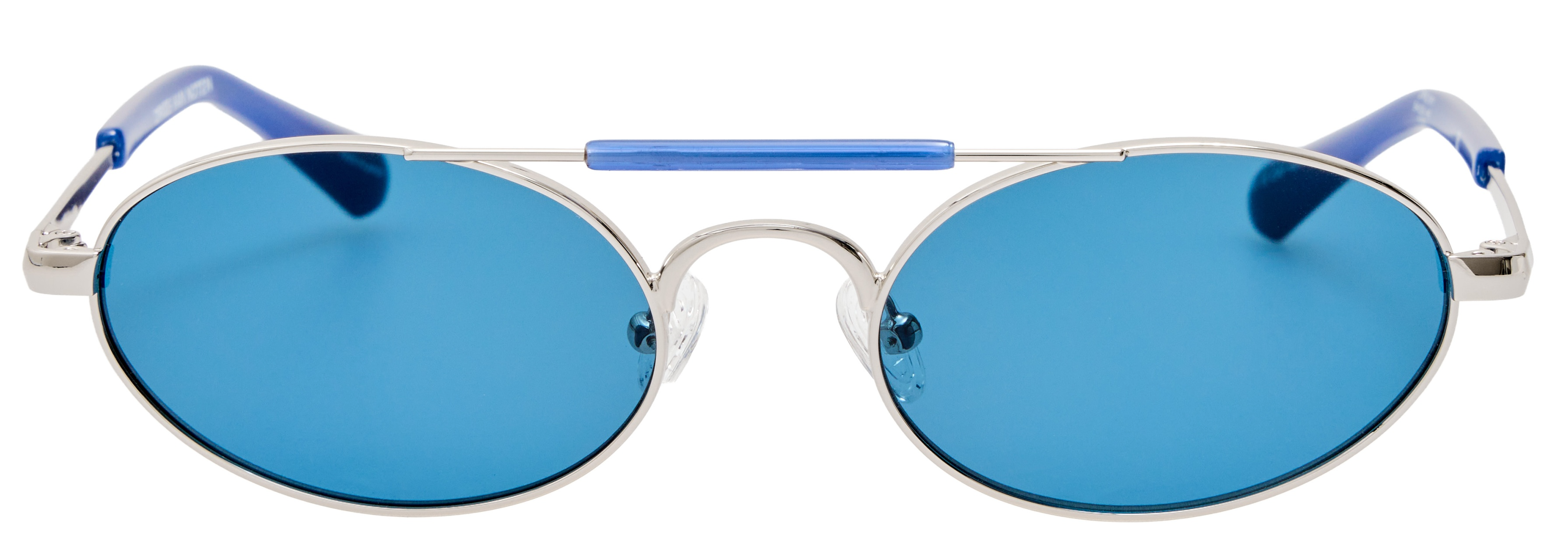 Color_DVN219C1SUN - Dries Van Noten 219 Oval Sunglasses in Silver and Navy