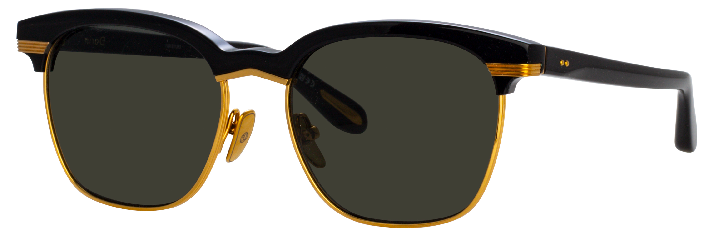 Color_LFL1518C1SUN - Darin D-Frame Sunglasses in Black / Yellow Gold and Grey