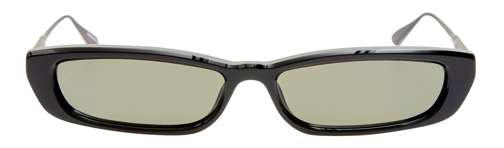 Color_LFL1664C1SUN - Darya Rectagunlar Sunglasses in Black / Matt Nickel and Grey