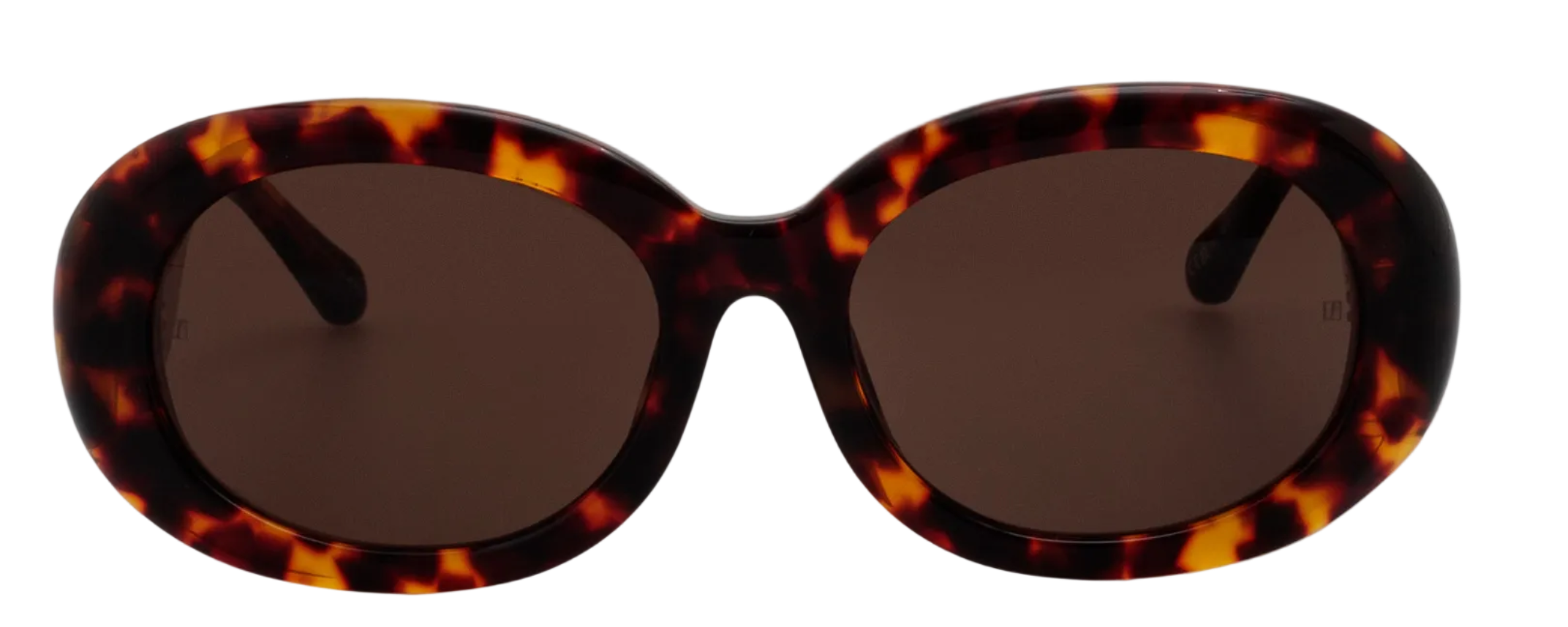 Color_LFL1462C2SUN - Lina Oval Frame Sunglasses in Tortoise Shell and Brown