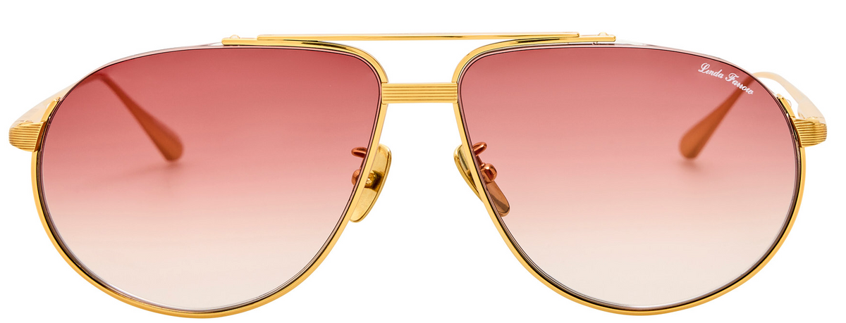 Color_LFL1752C2SUN - Stevie Aviator Sunglasses in Yellow Gold and Red