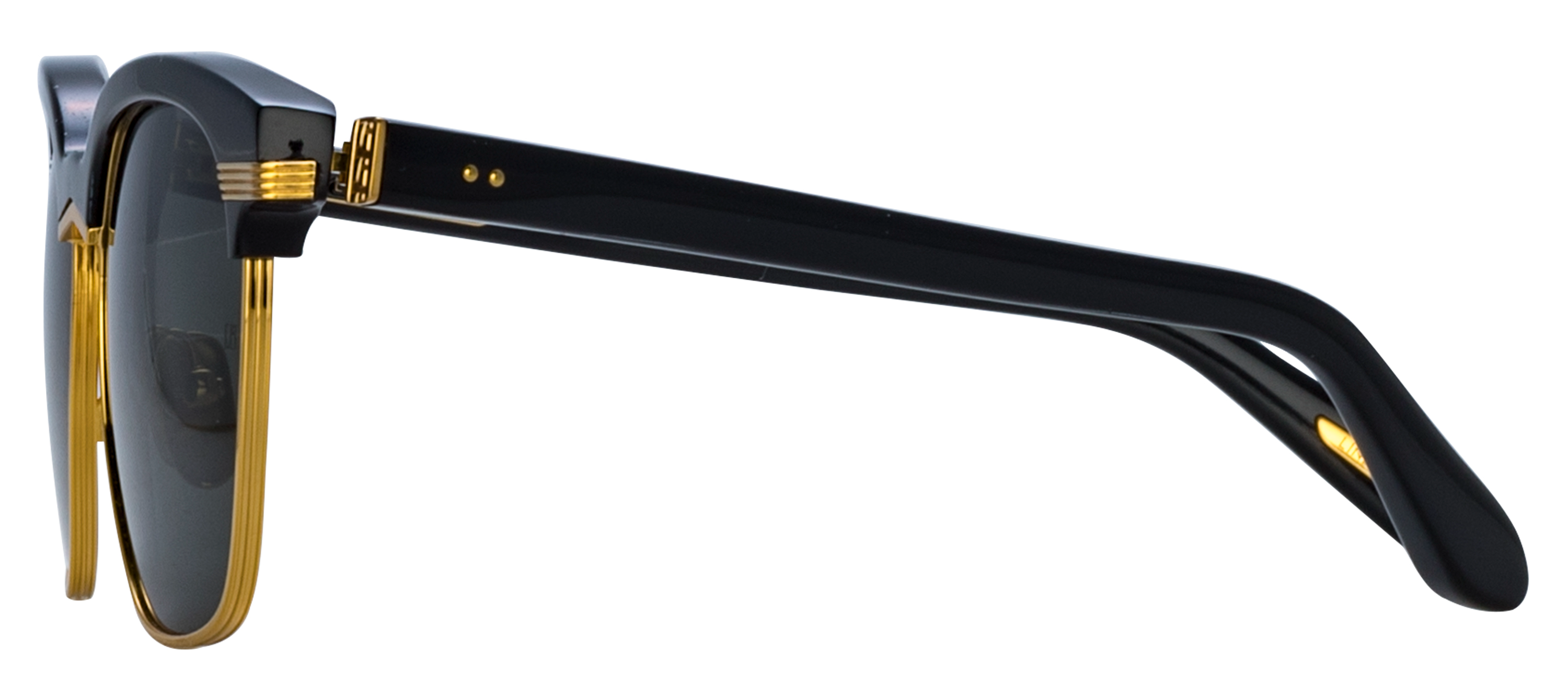 Color_LFL1518C1SUN - Darin D-Frame Sunglasses in Black / Yellow Gold and Grey