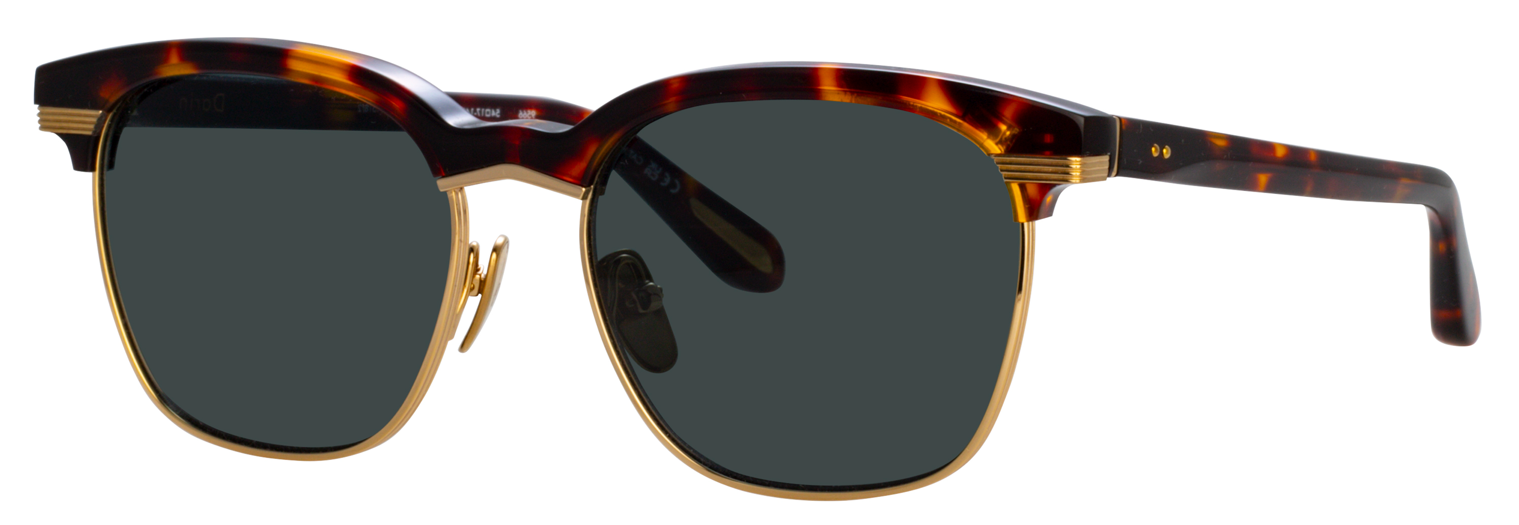 Color_LFL1518C2SUN - Darin D-Frame Sunglasses in Tortoise Shell and Deep Green