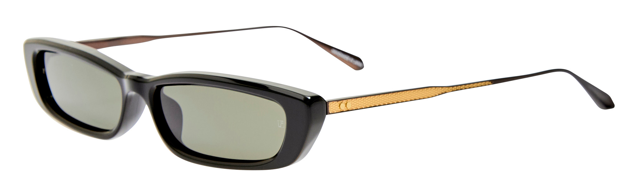 Color_LFL1664C1SUN - Darya Rectagunlar Sunglasses in Black / Matt Nickel and Grey